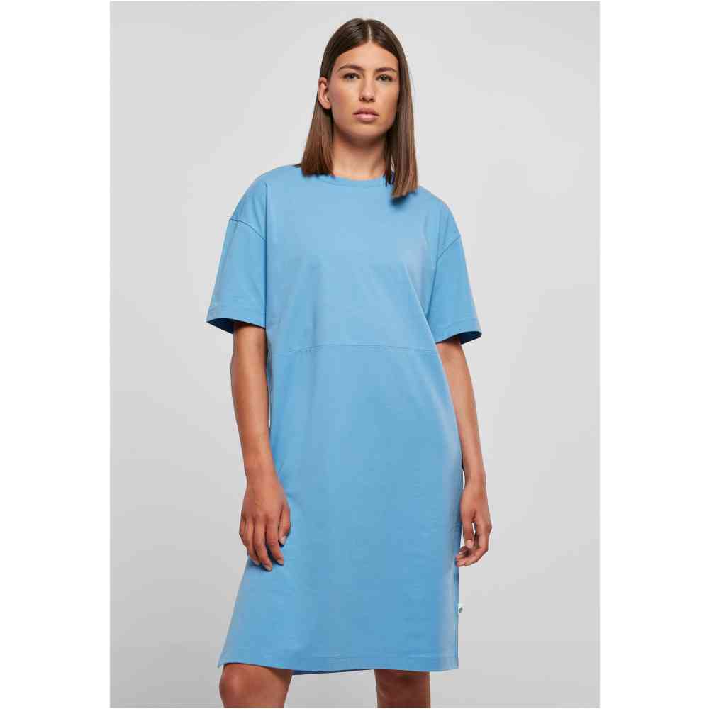 Urban Classics - Organic Oversized Slit Tee Short dress - Blue